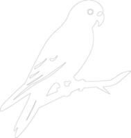 AI generated lorikeet  outline silhouette vector