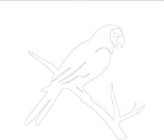 AI generated lorikeet  outline silhouette vector