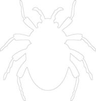 AI generated louse  outline silhouette vector