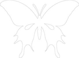 AI generated luna moth  outline silhouette vector