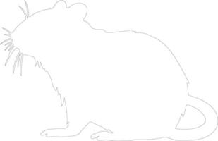 AI generated mammal  outline silhouette vector