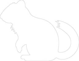 AI generated mammal  outline silhouette vector