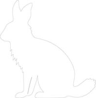 AI generated mammal  outline silhouette vector
