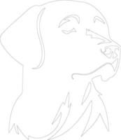 AI generated Labrador Retriever  outline silhouette vector