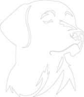 AI generated Labrador Retriever  outline silhouette vector