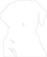 AI generated Labrador retriever  outline silhouette vector