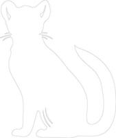 AI generated kinkajou  outline silhouette vector