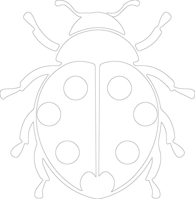 Ladybug Outline Vector Art, Icons, and Graphics for Free Download