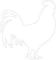 AI generated leghorn  outline silhouette vector