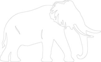 AI generated mastodon  outline silhouette vector