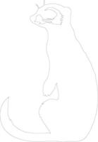 AI generated meerkat  outline silhouette vector