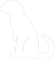AI generated mongoose  outline silhouette vector