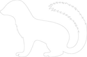 AI generated mongoose  outline silhouette vector