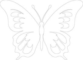 ai generado morfo mariposa contorno silueta vector