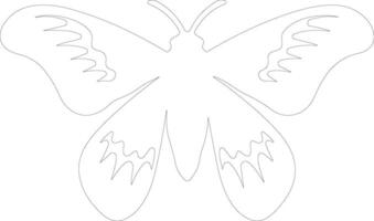 AI generated moth  outline silhouette vector