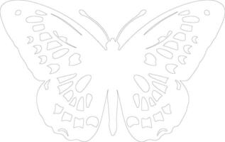 ai generado Oregón mancha plateada mariposa contorno silueta vector