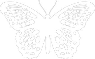 AI generated Oregon silverspot butterfly  outline silhouette vector