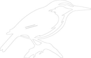 AI generated nuthatch  outline silhouette vector