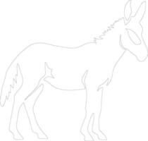 AI generated onager  outline silhouette vector