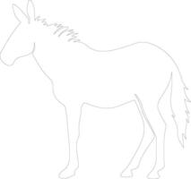 AI generated onager  outline silhouette vector