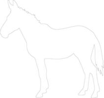 AI generated onager  outline silhouette vector
