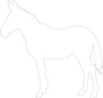 AI generated onager  outline silhouette vector