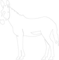 AI generated onager  outline silhouette vector