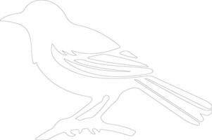 AI generated oriole  outline silhouette vector