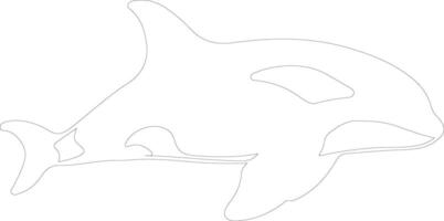 ai generado orca contorno silueta vector