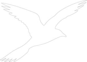 AI generated petrel  outline silhouette vector