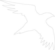AI generated petrel  outline silhouette vector