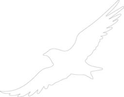 AI generated petrel outline silhouette vector