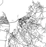 silueta mapa de aveiro Portugal. vector
