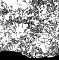 silueta mapa de amadora Portugal. vector