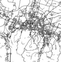 silueta mapa de Bolonia Italia. vector