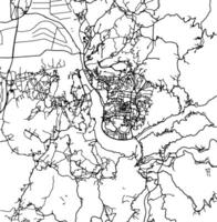 silueta mapa de coimbra Portugal. vector