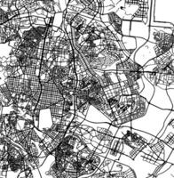 silueta mapa de ciudad lineal España. vector