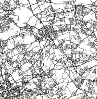 silueta mapa de gelsenkirchen Alemania. vector