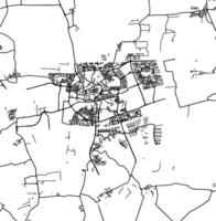 silueta mapa de Leeuwarden Países Bajos. vector