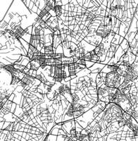 silueta mapa de karlsruhe Alemania. vector