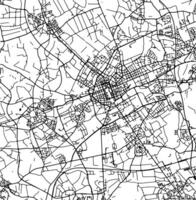 silueta mapa de Krefeld Alemania. vector