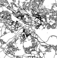 silueta mapa de leeds unido Reino. vector