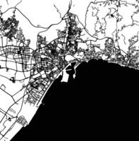 silueta mapa de málaga España. vector