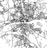 silueta mapa de Orleans Francia. vector