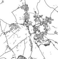 silueta mapa de Oxford unido Reino. vector
