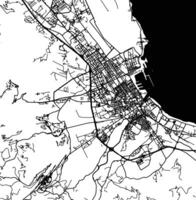 Silhouette map of Palermo Italy. vector