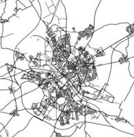 Silhouette map of Reims France. vector