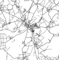 silueta mapa de prerov checo república. vector