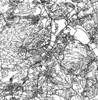 silueta mapa de Stuttgart Alemania. vector