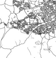 silueta mapa de claro Irlanda. vector